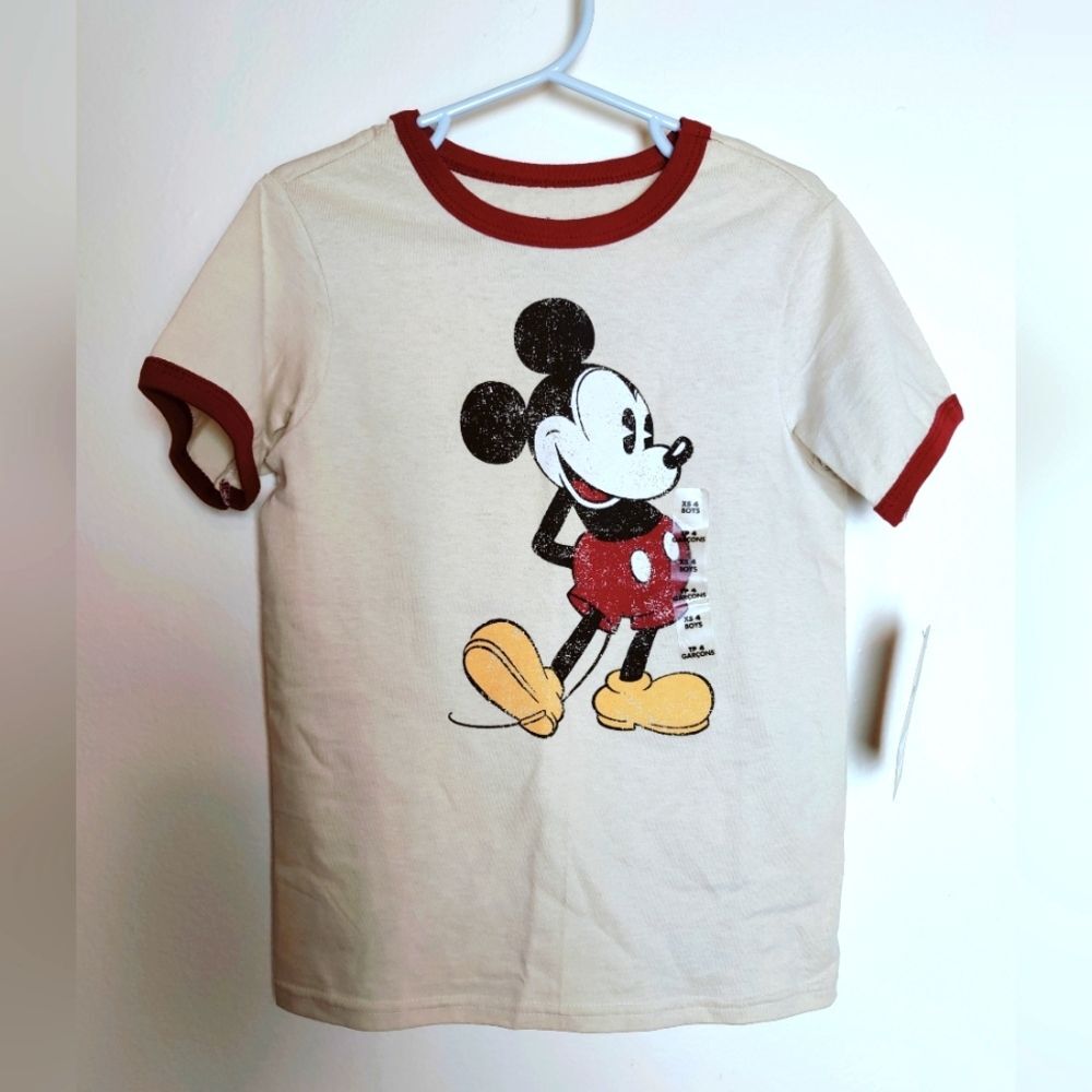 NWT Boys' Disney Mickey Mouse T-shirt, Size XS 4